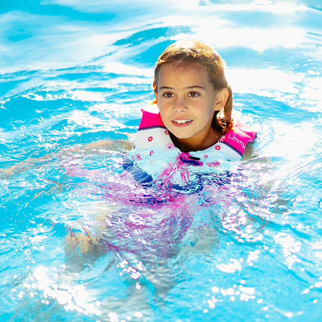 Premium Neopren-Schwimmweste – Gänseblümchen-Pink