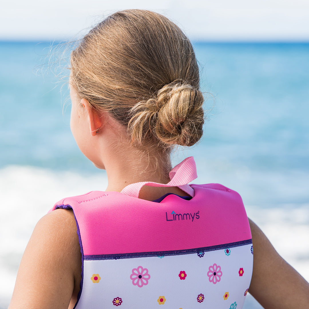 Premium Neopren-Schwimmweste – Gänseblümchen-Pink