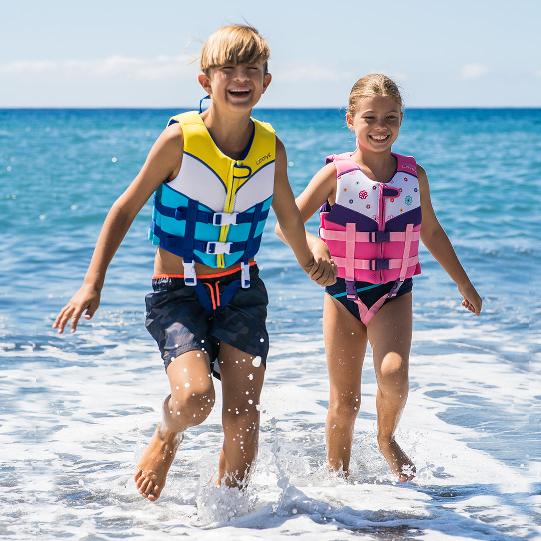 Premium Neopren-Schwimmweste – Gänseblümchen-Pink