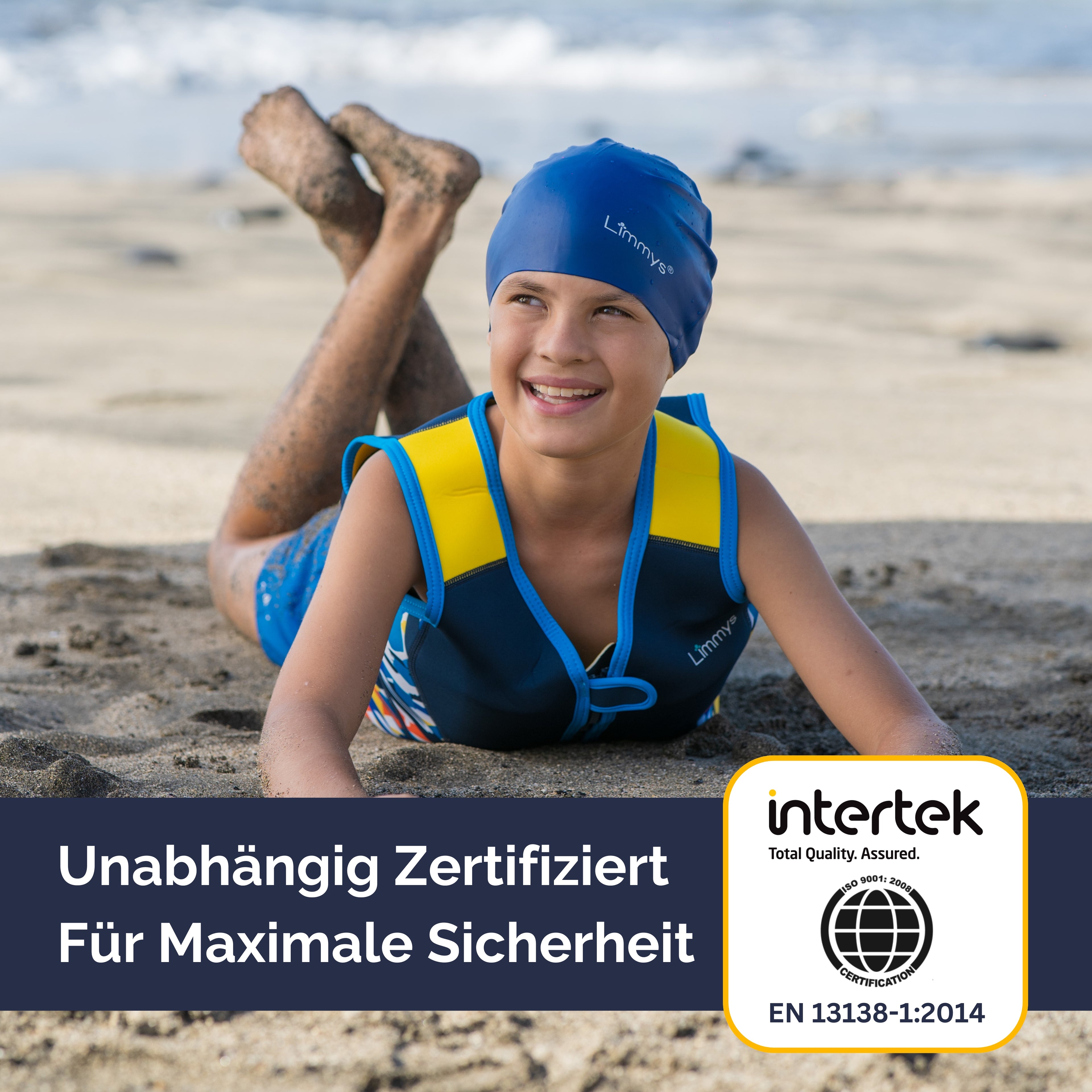 Premium Neopren-Schwimmweste – Marineblau