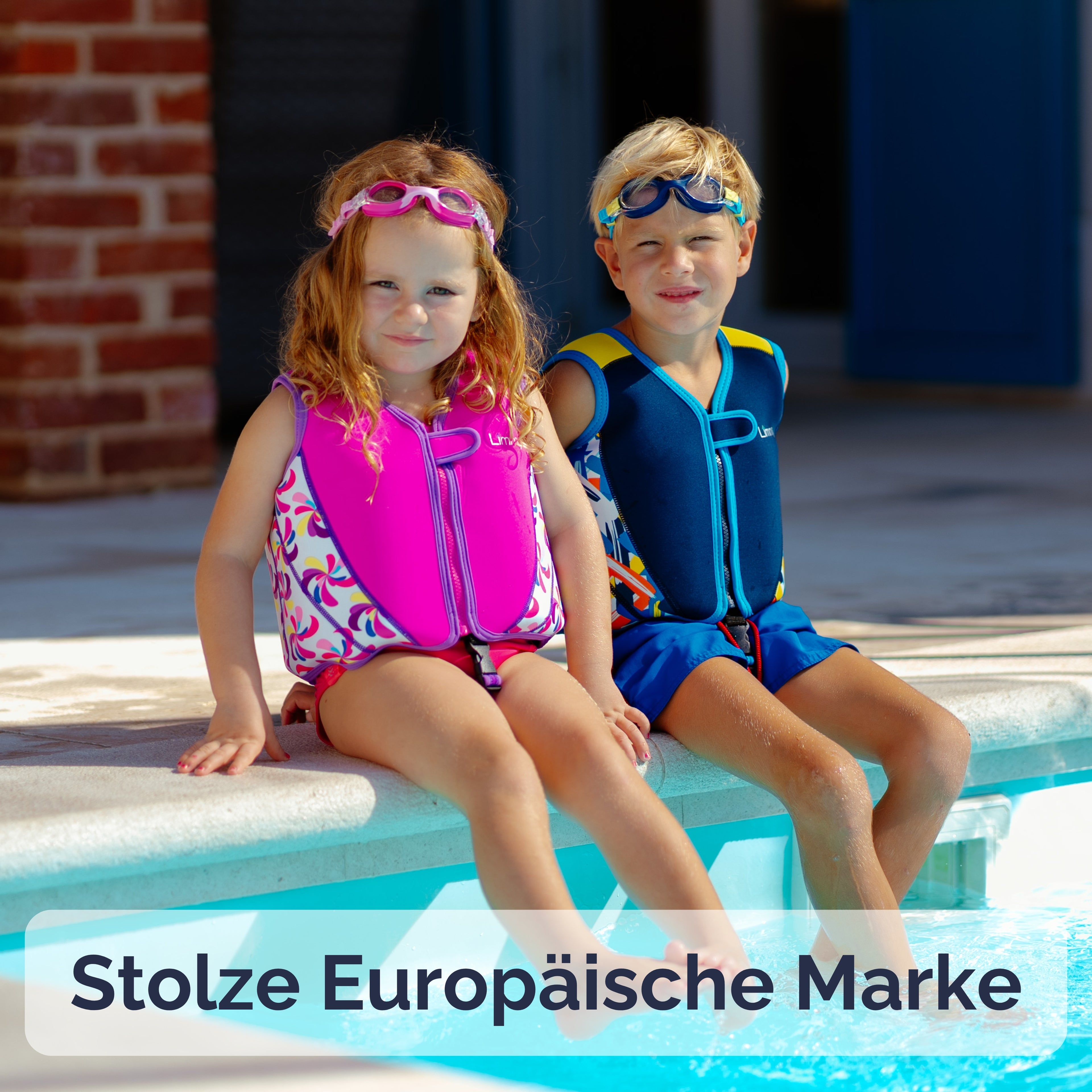 Premium Neopren-Schwimmweste – Windmühlen-Pink