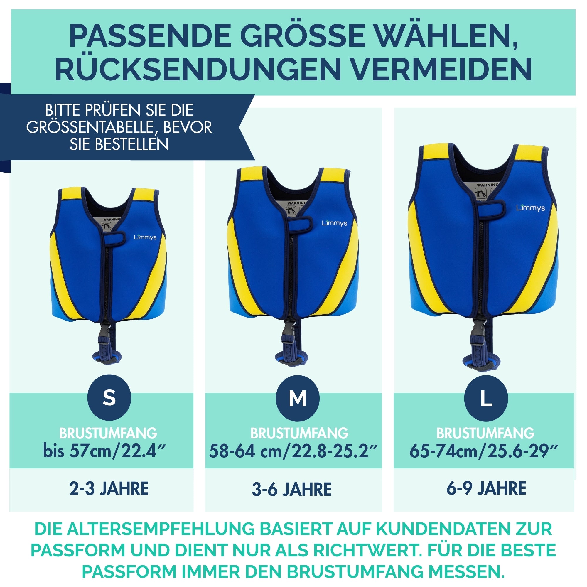 Premium Neopren-Schwimmweste – Royalblau