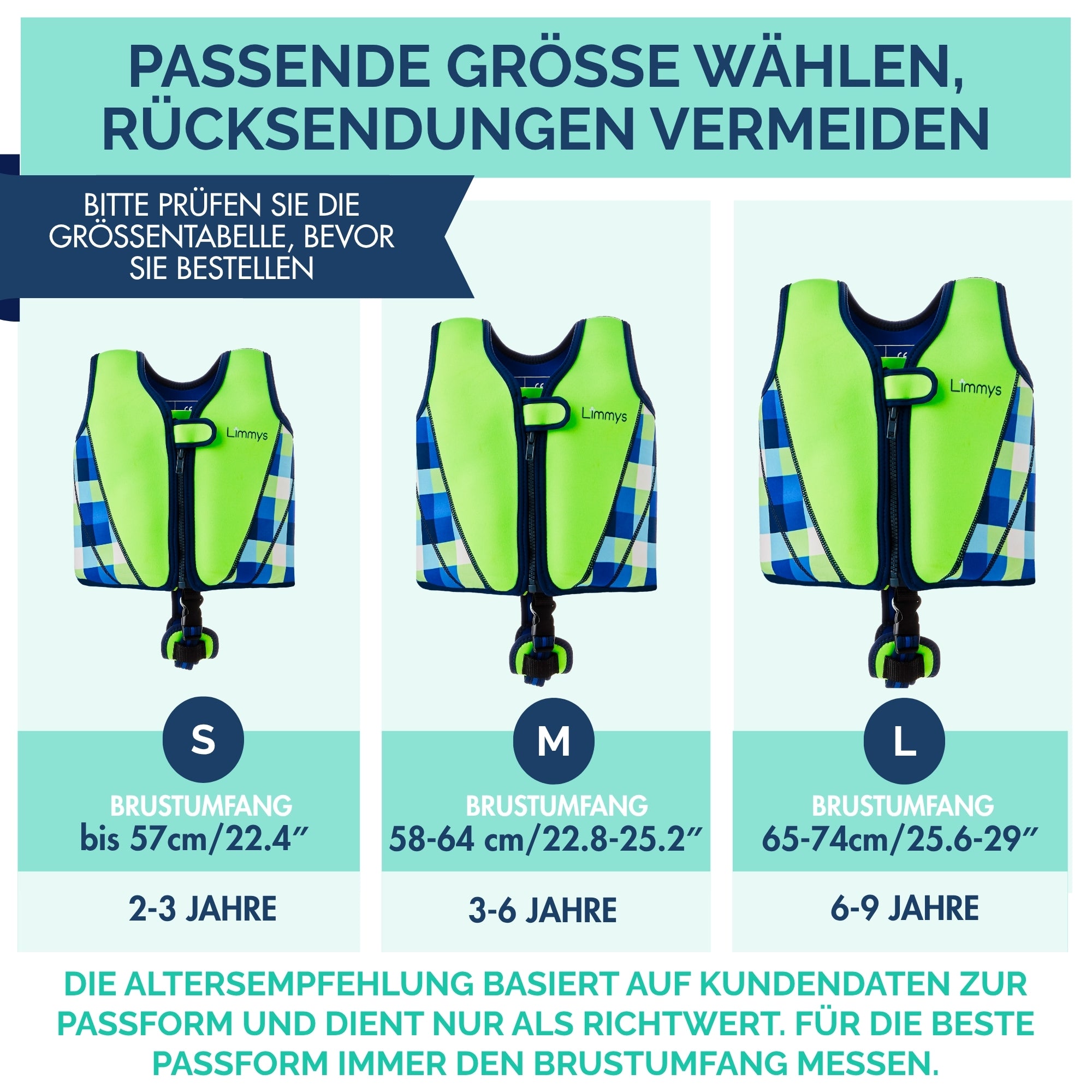 Premium Neopren-Schwimmweste – Neongrün