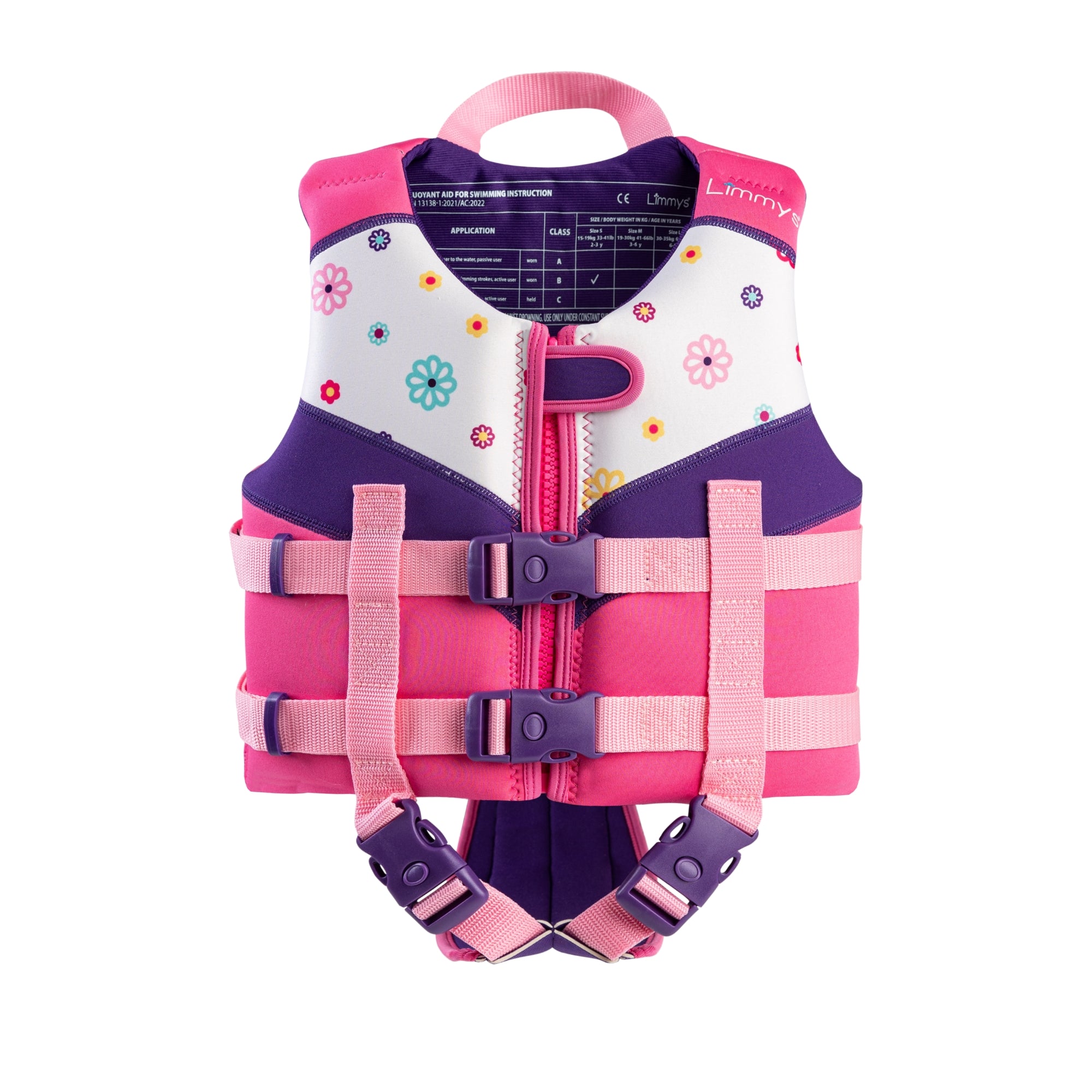 Premium Neopren-Schwimmweste – Gänseblümchen-Pink