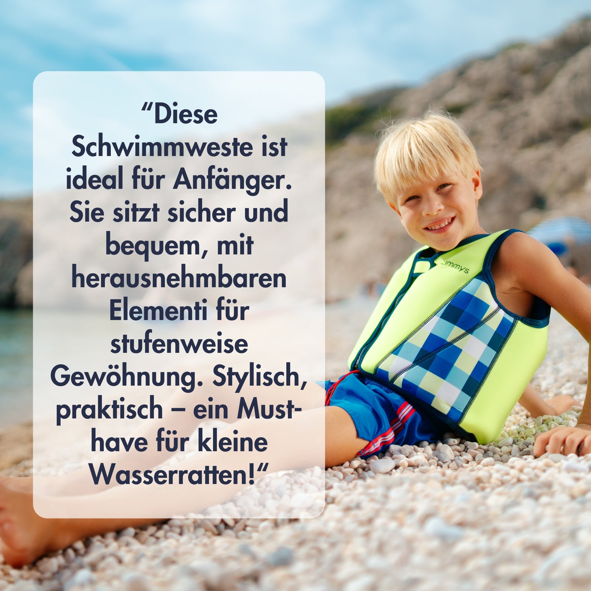 Premium Neopren-Schwimmweste – Neongrün