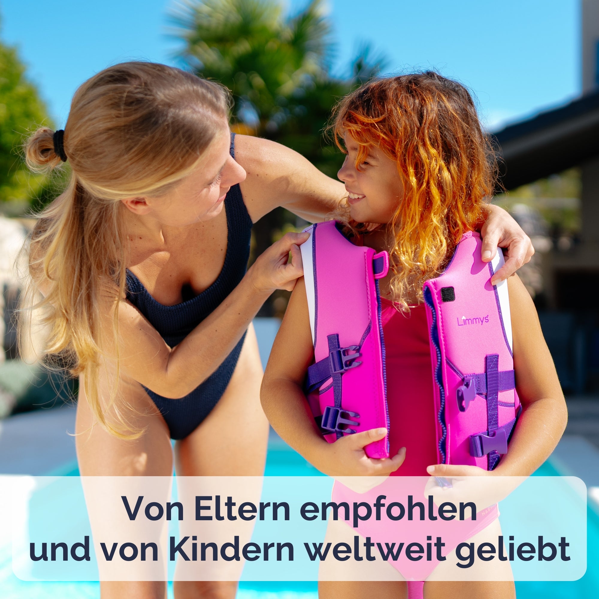 Premium Neopren-Schwimmweste – Beeren-Pink