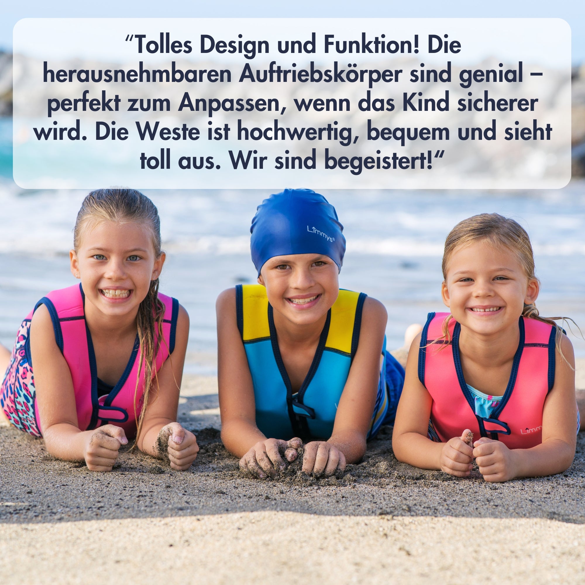 Premium Neopren-Schwimmweste – Windmühlen-Pink