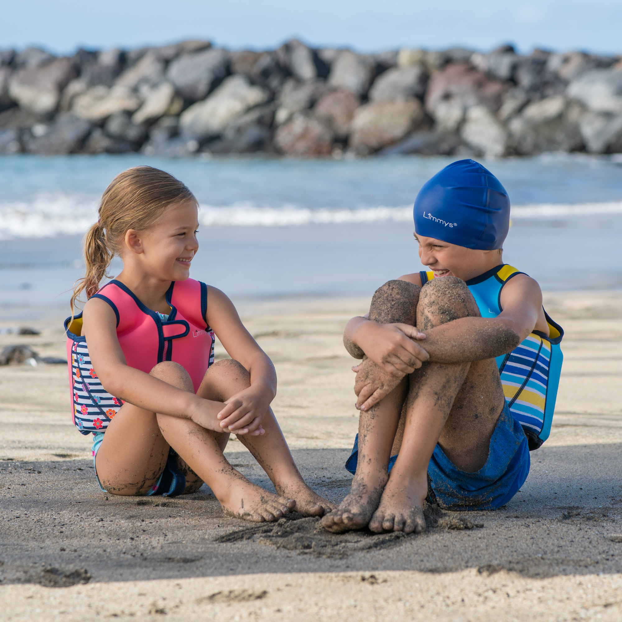 Premium Neopren-Schwimmweste – Azurblau