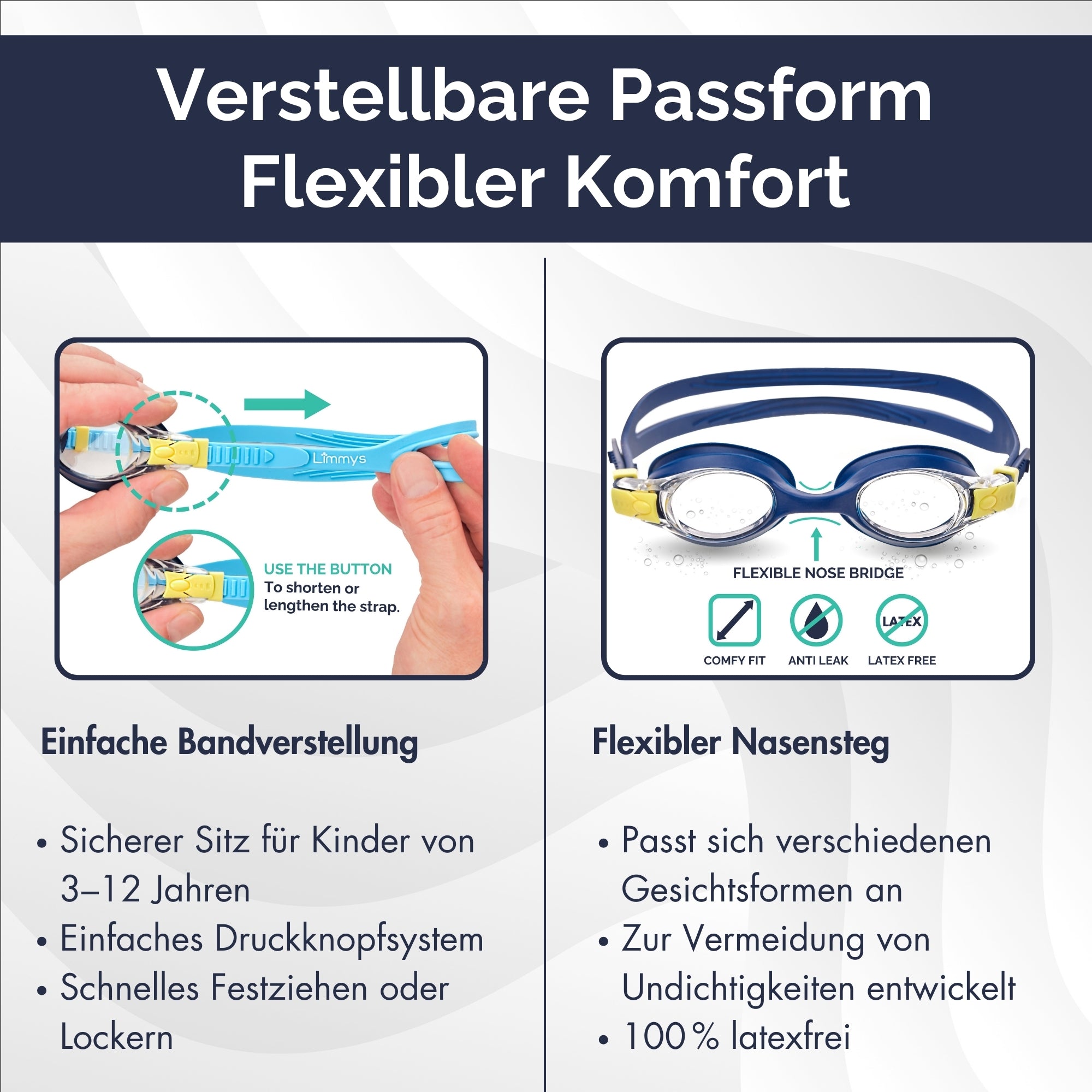 Premium Schwimmbrille für Kinder – Blau