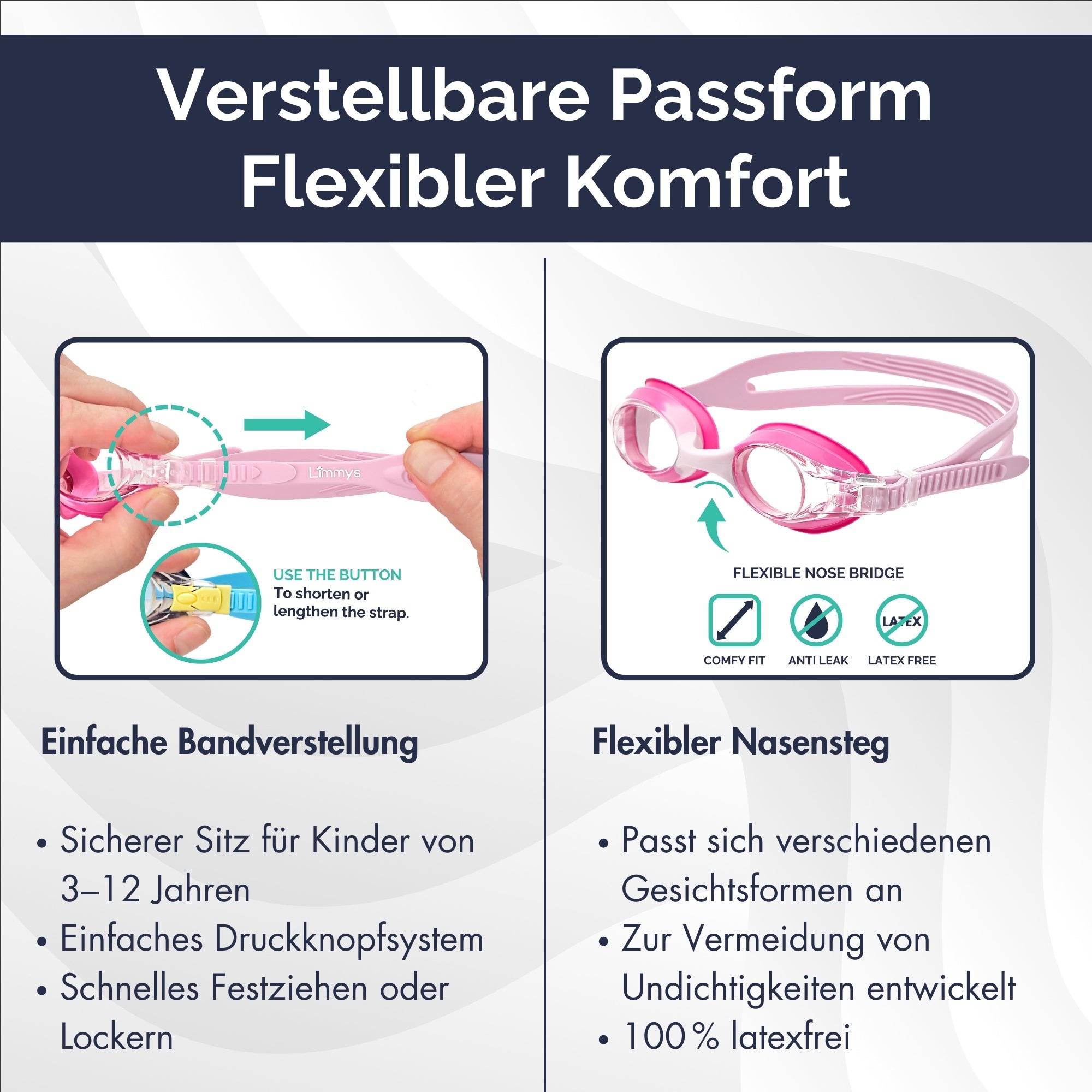 Premium Schwimmbrille für Kinder – Rosa