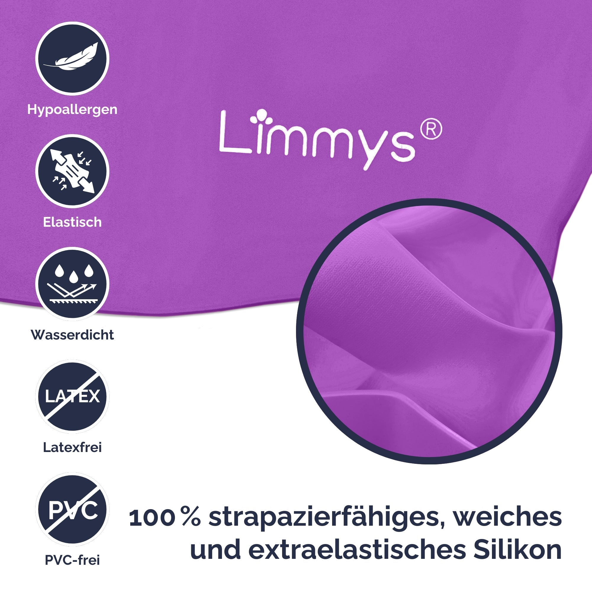 Premium Schwimmkappen für Kinder mit langem Haar