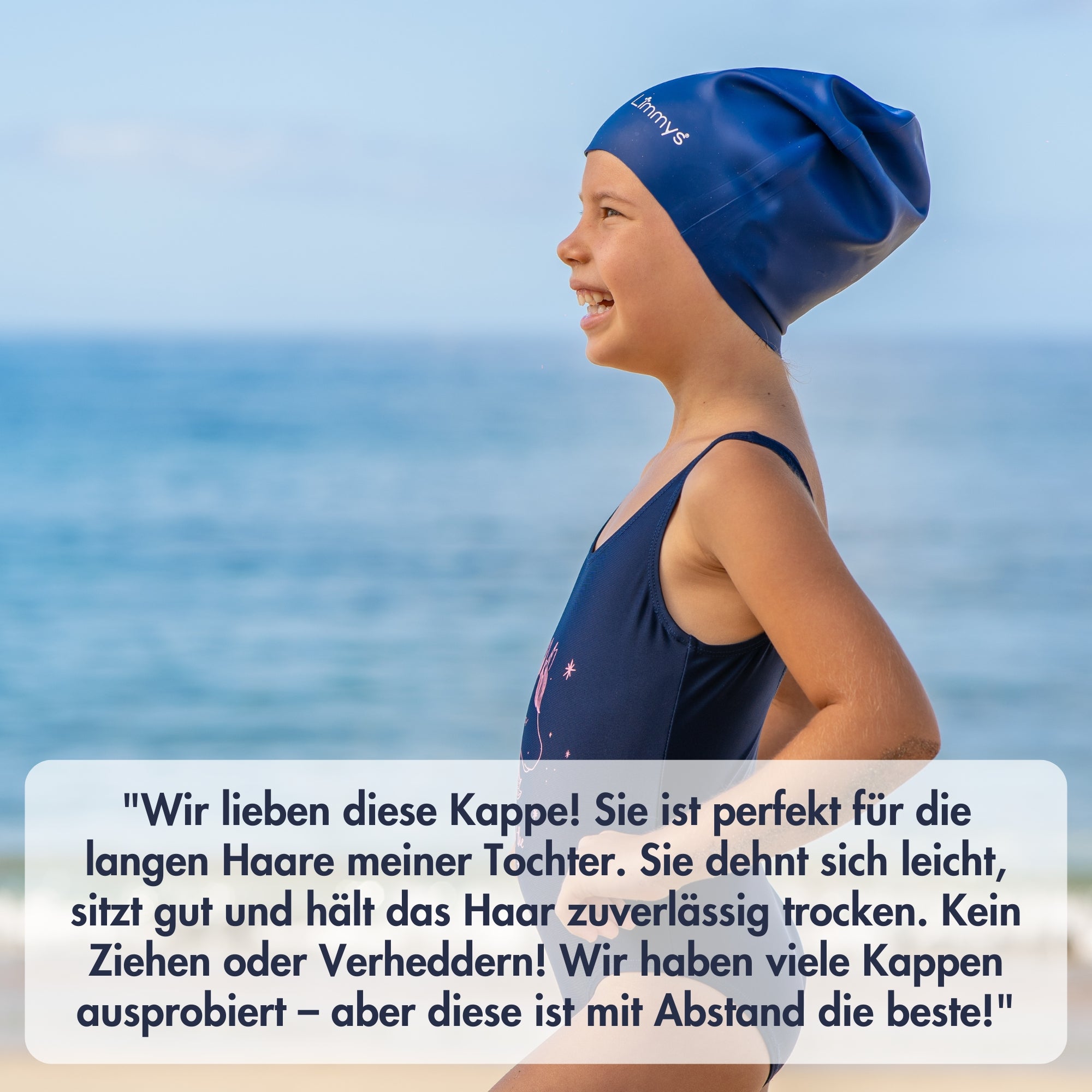 Premium Schwimmkappen für Kinder mit langem Haar