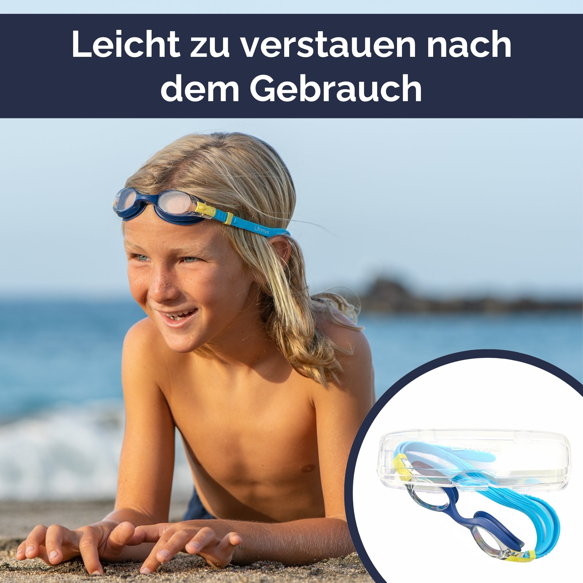 Premium Schwimmbrille für Kinder – Blau