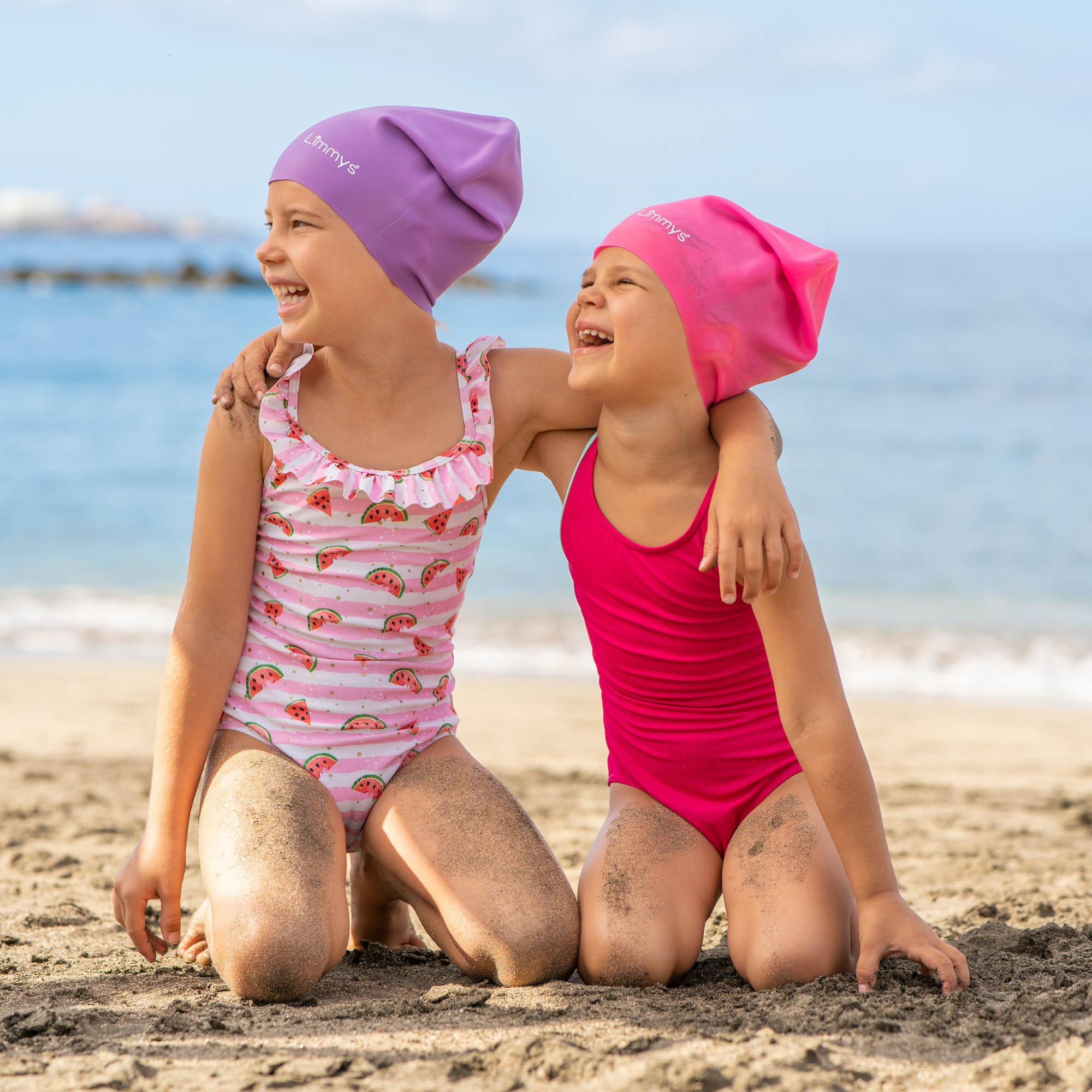 Premium Schwimmkappen für Kinder mit langem Haar