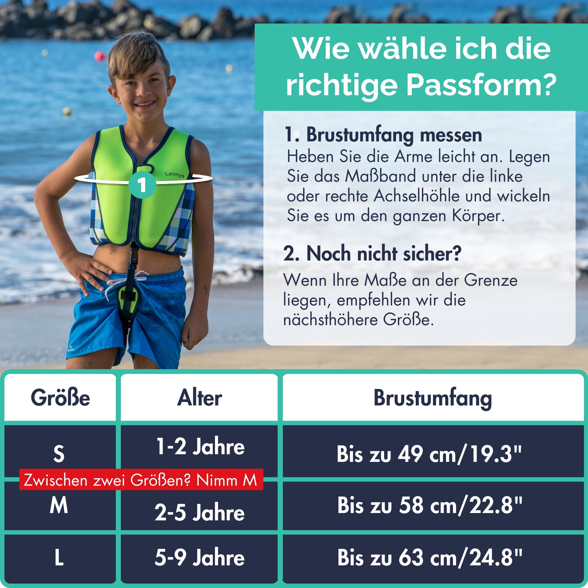 Premium Neopren-Schwimmweste – Neongrün