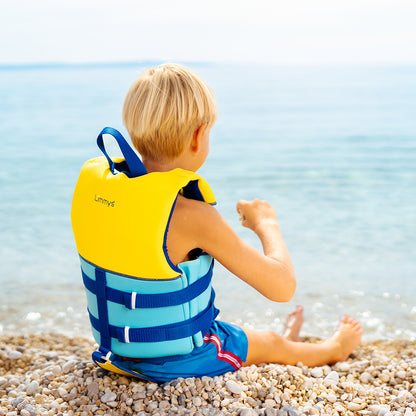 Premium Neopren-Schwimmweste – Sonnenstrahlen Blau