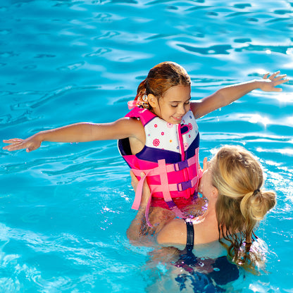 Premium Neopren-Schwimmweste – Gänseblümchen-Pink