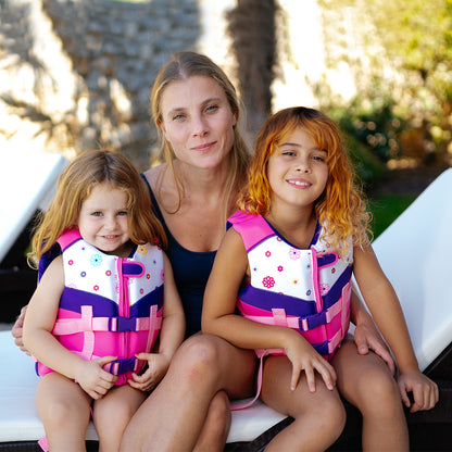 Premium Neopren-Schwimmweste – Gänseblümchen-Pink