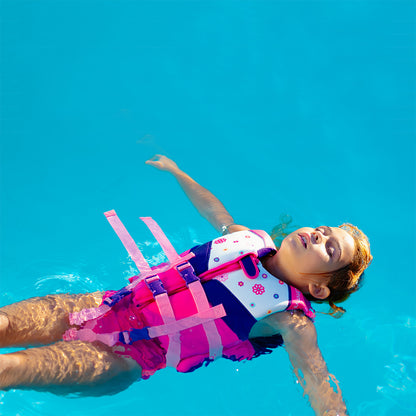 Premium Neopren-Schwimmweste – Gänseblümchen-Pink
