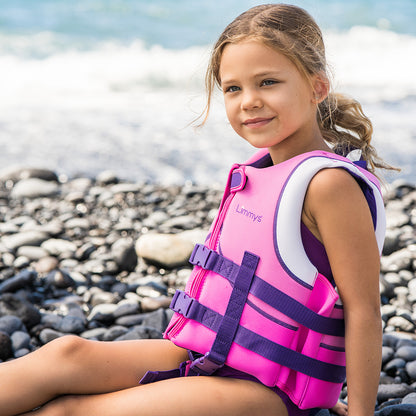 Premium Neopren-Schwimmweste – Beeren-Pink