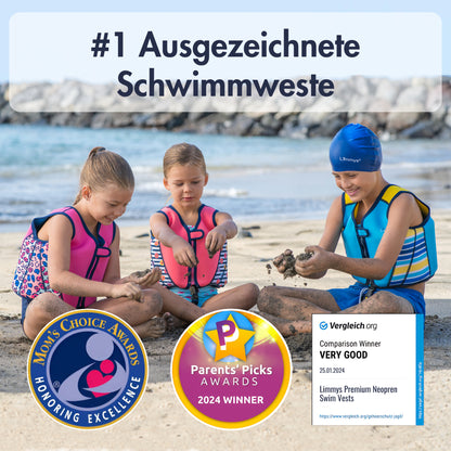 Premium Neopren-Schwimmweste – Blüten-Pink