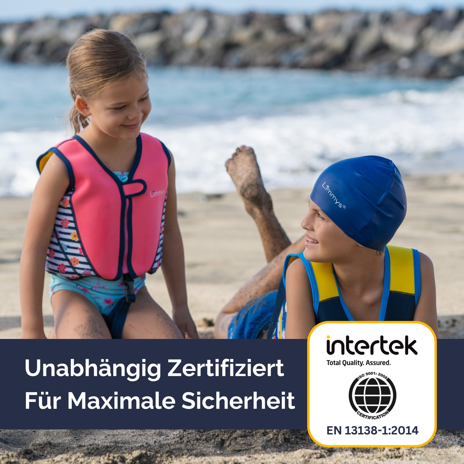 Premium Neopren-Schwimmweste – Blüten-Pink