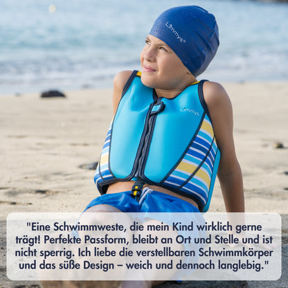 Premium Neopren-Schwimmweste – Azurblau