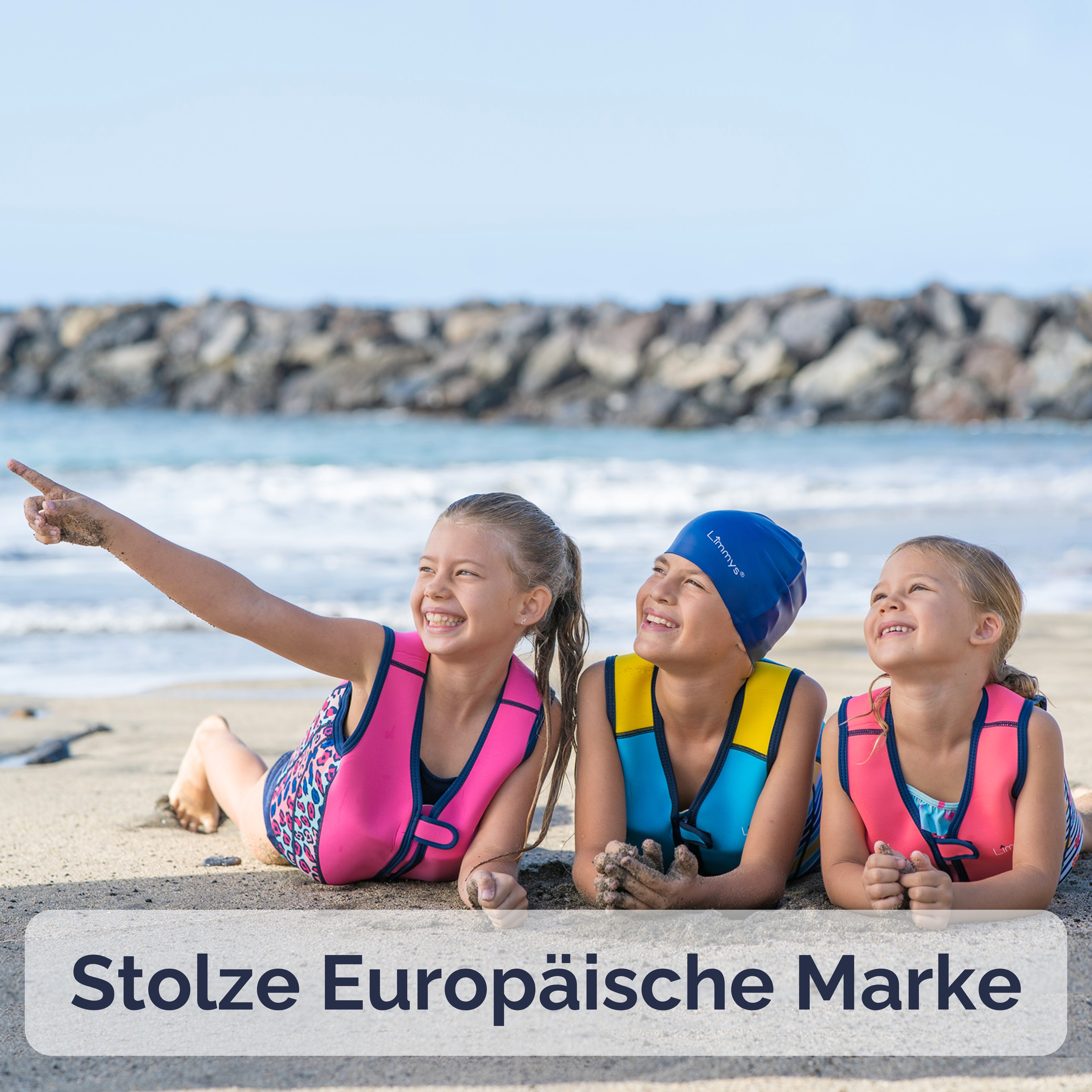 Premium Neopren-Schwimmweste – Azurblau