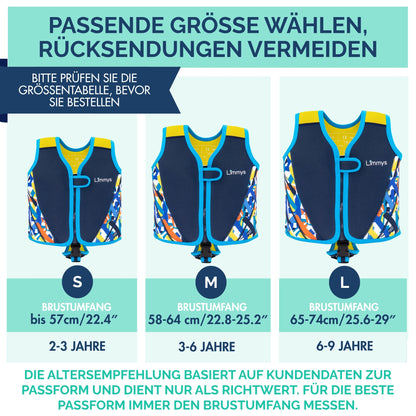 Premium Neopren-Schwimmweste – Marineblau