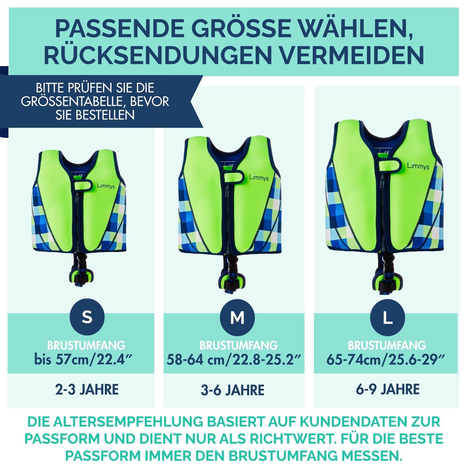 Premium Neopren-Schwimmweste – Neongrün