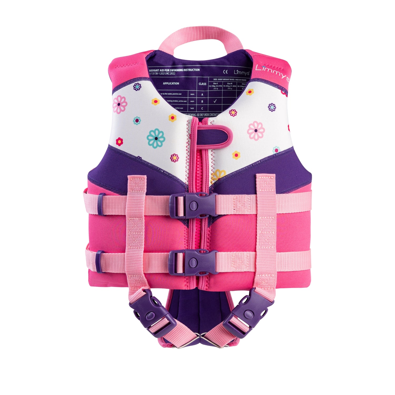 Premium Neopren-Schwimmweste – Gänseblümchen-Pink