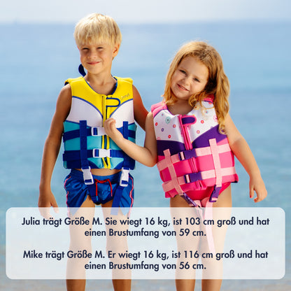 Premium Neopren-Schwimmweste – Gänseblümchen-Pink