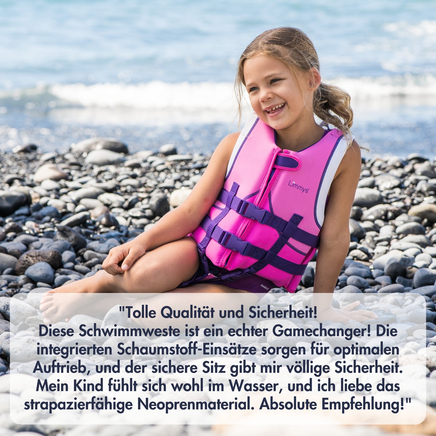 Premium Neopren-Schwimmweste – Beeren-Pink