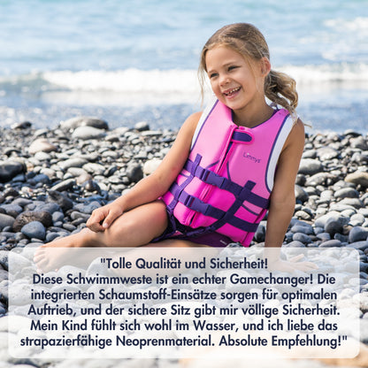 Premium Neopren-Schwimmweste – Beeren-Pink