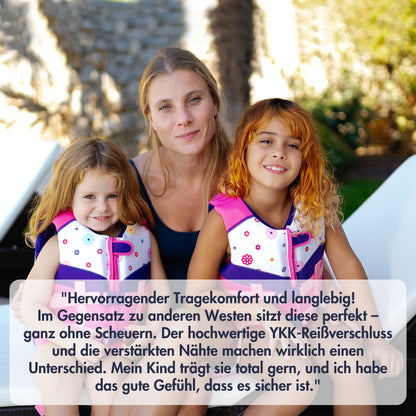 Premium Neopren-Schwimmweste – Gänseblümchen-Pink