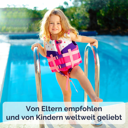 Premium Neopren-Schwimmweste – Gänseblümchen-Pink