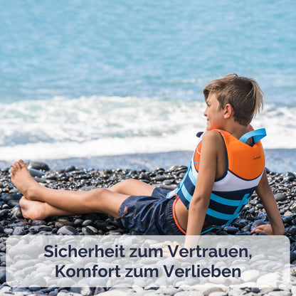 Premium Neopren-Schwimmweste – Sonnenuntergang Blau