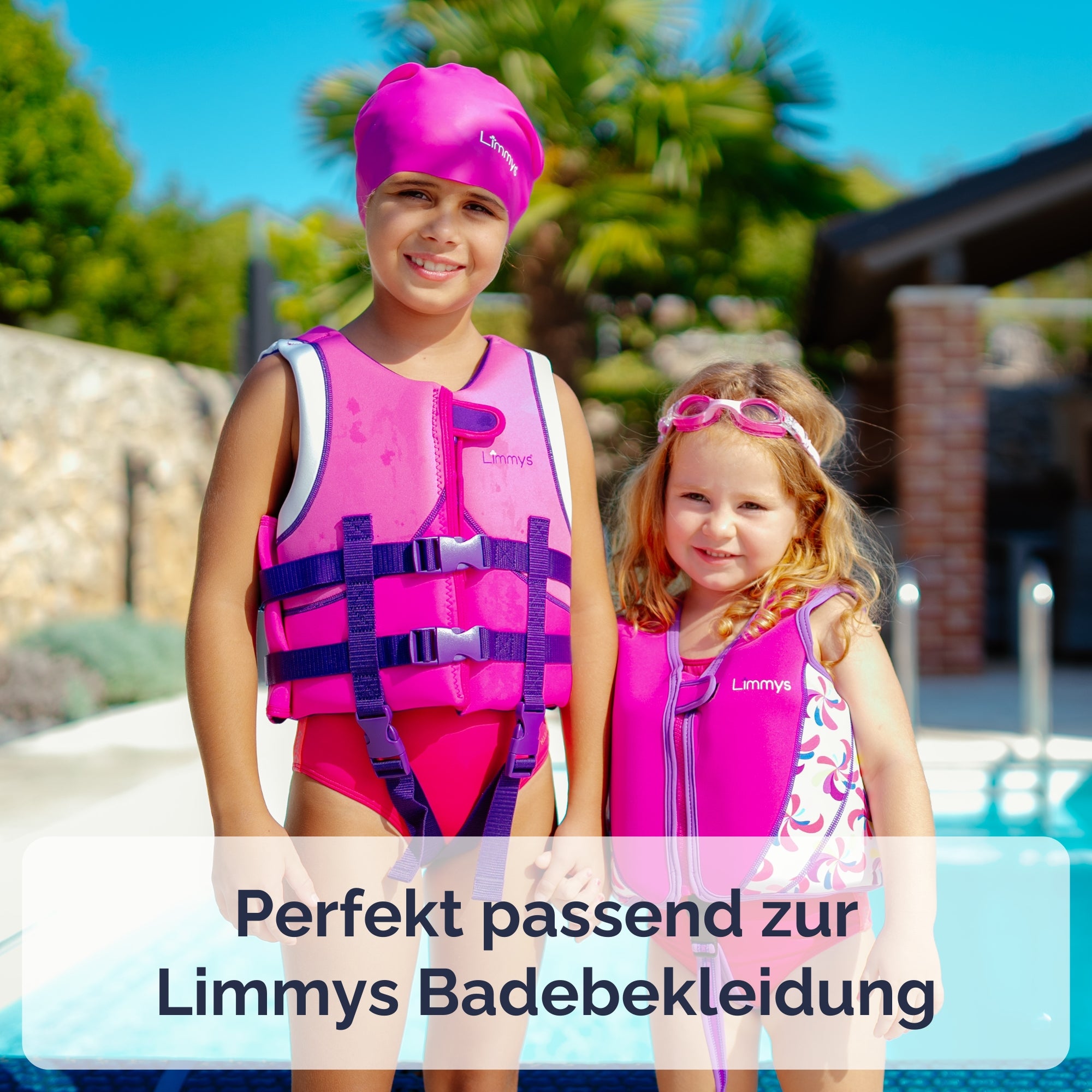 Premium Schwimmkappen für Kinder mit langem Haar