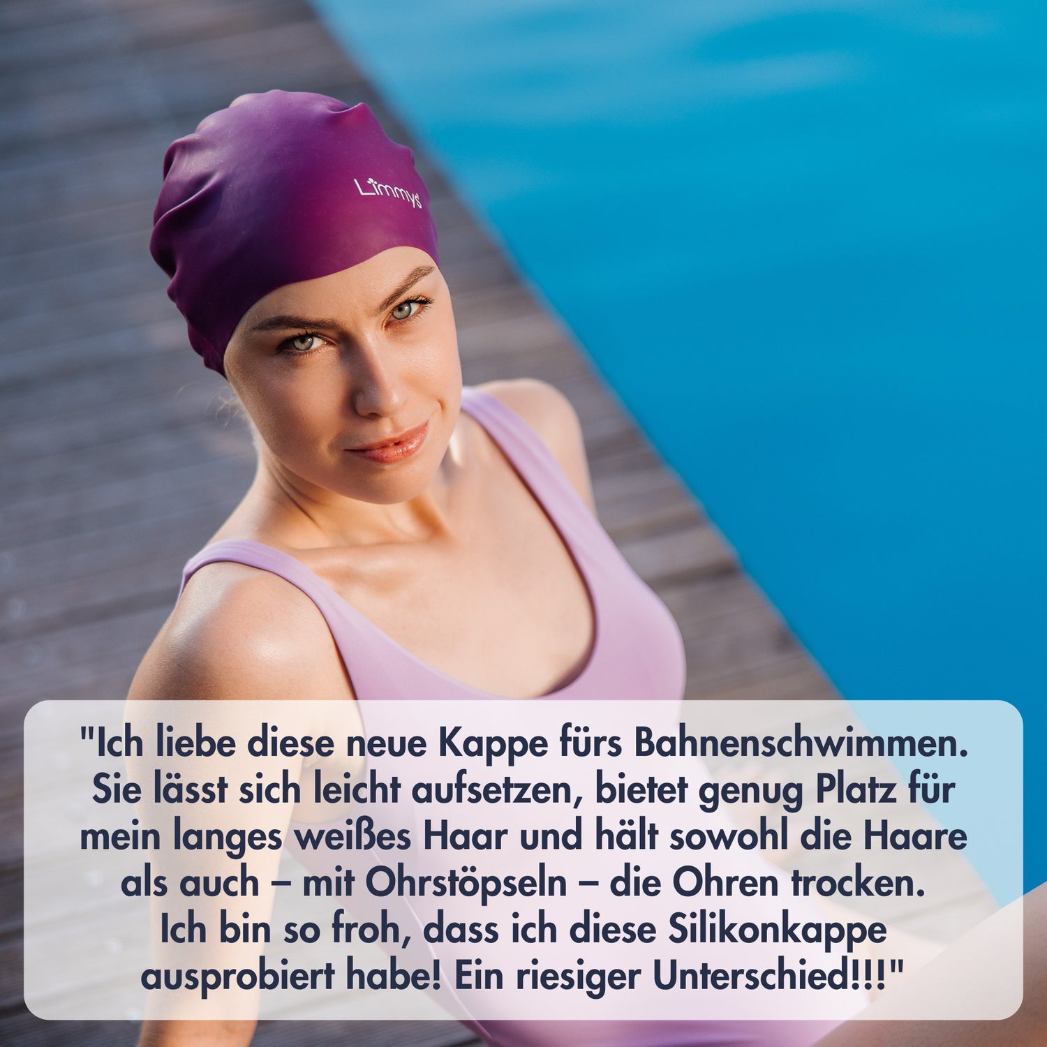 Premium Schwimmkappen für Damen mit langem Haar