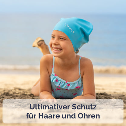 Premium Schwimmkappen für Kinder mit langem Haar
