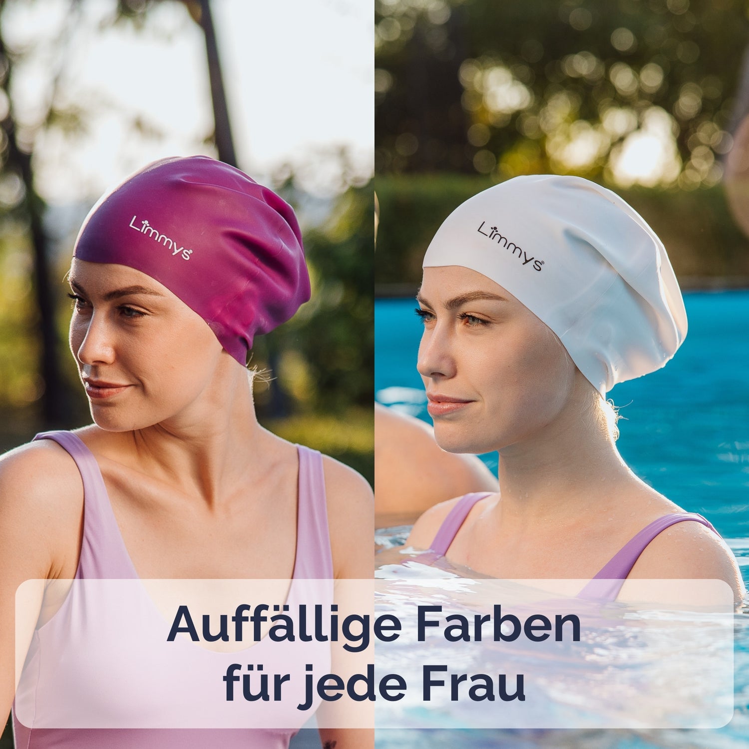 Premium Schwimmkappen für Damen mit langem Haar