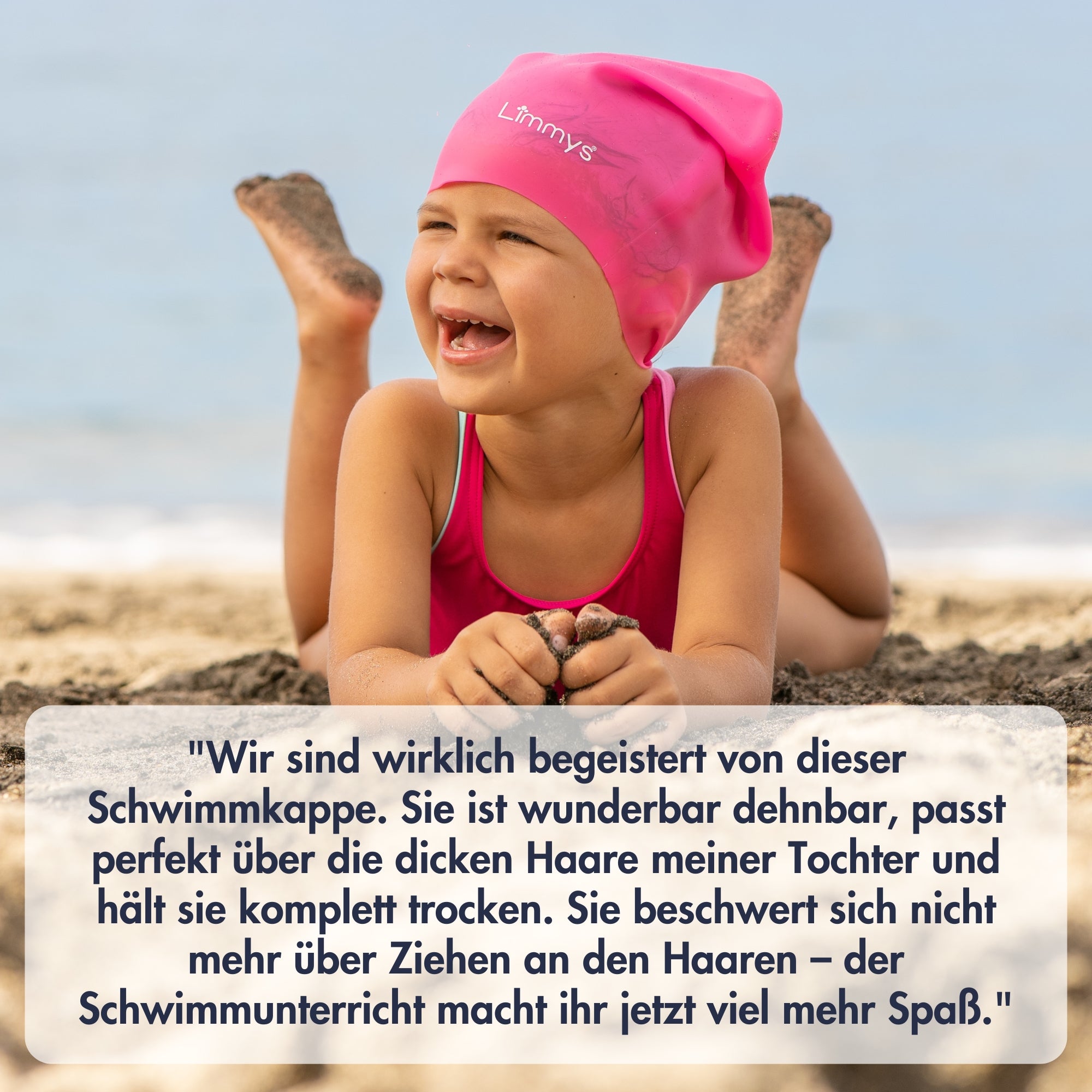 Premium Schwimmkappen für Kinder mit langem Haar