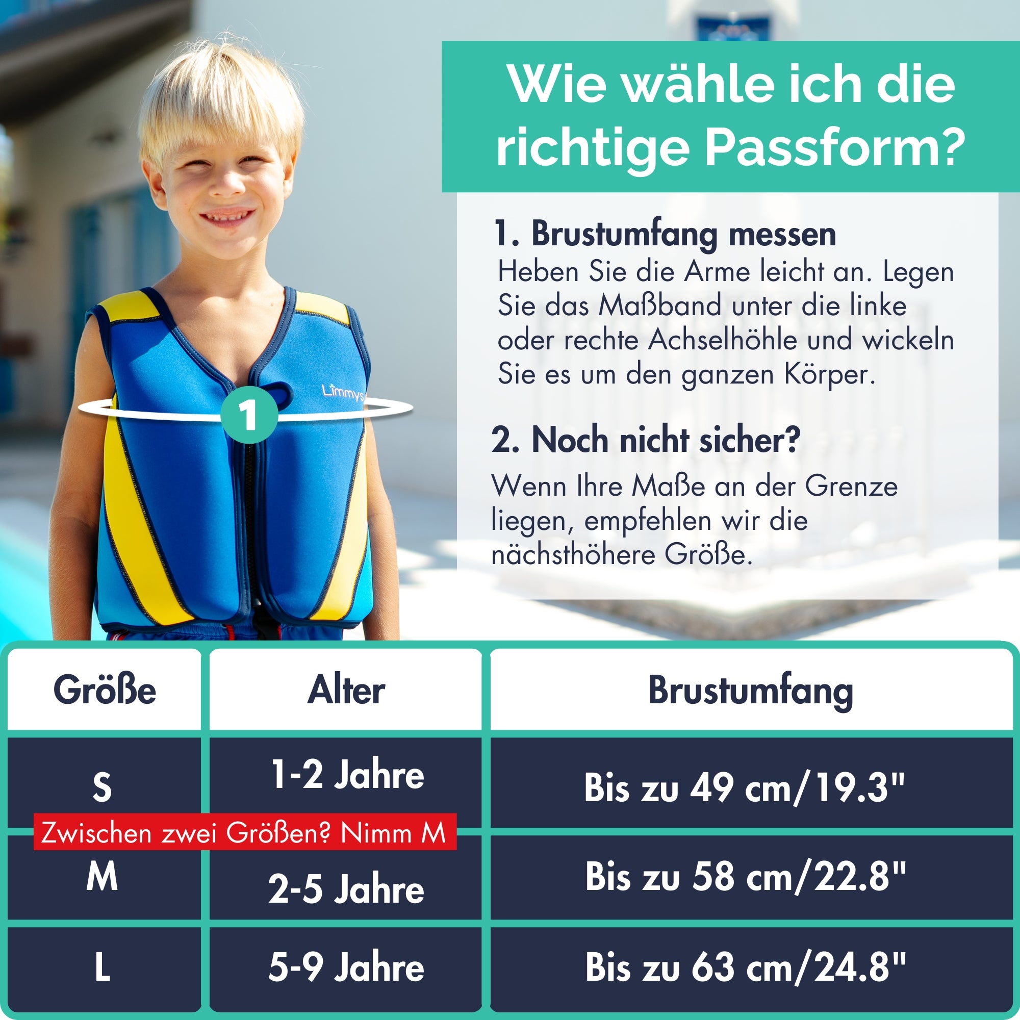 Premium Neopren-Schwimmweste – Royalblau