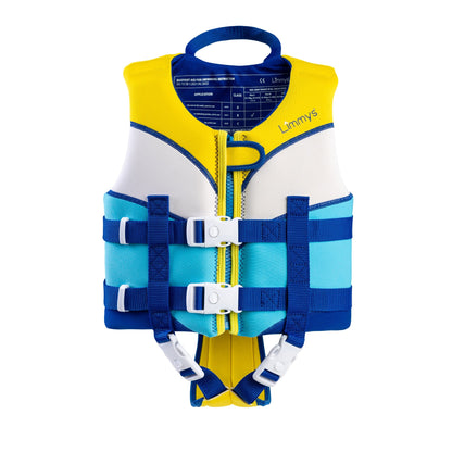 Premium Neopren-Schwimmweste – Sonnenstrahlen Blau